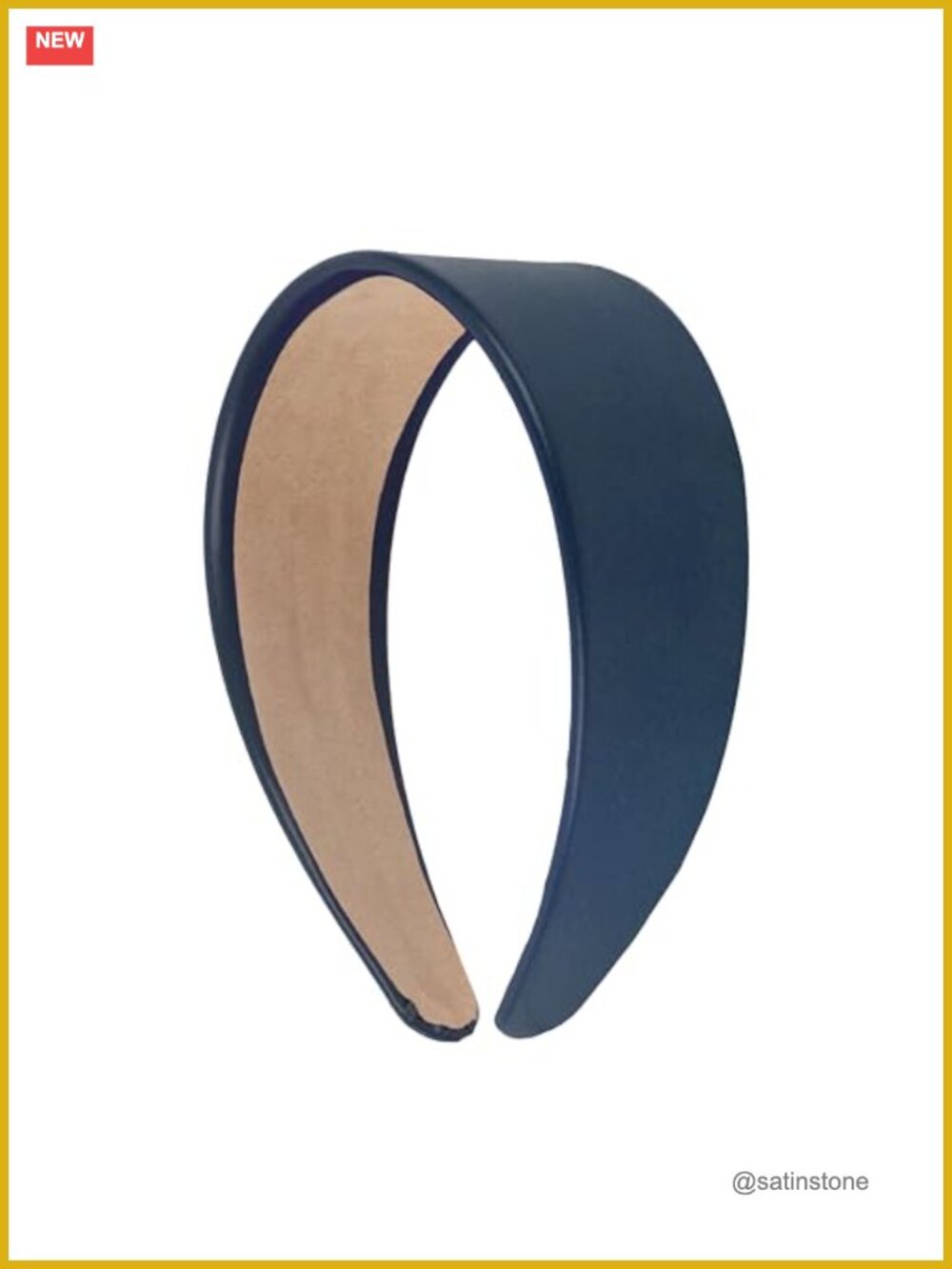 2 Inch Vegan Leather Headband Non-Slip Wide Hair Accessory